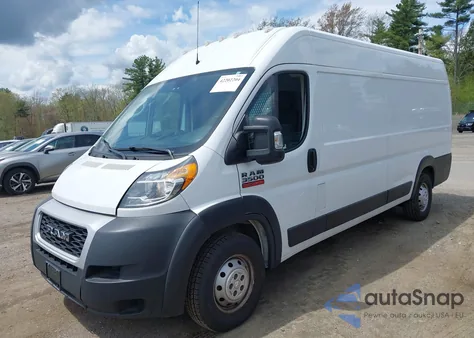2021 Ram Promaster 3500 Cargo Van High Roof 159 Wb Ext z USA, uszkodzony, nr VIN 3C6MRVJG2ME513321